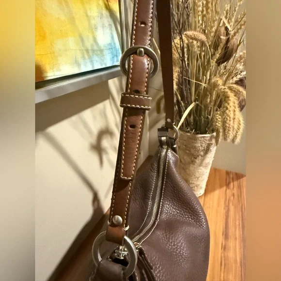 Coach 2007 Brown Pebbled Leather Hobo J0782-F10891 - Picture 3 of 9